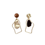 Minimalist gold dangle earrings for women