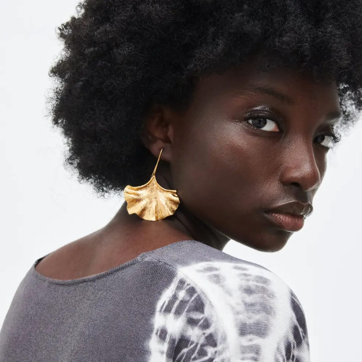 Boho Wild Gold Leaf Earrings – 18K Gold Plated by Kariva India