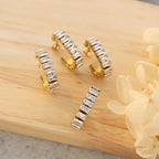 Crowned Edge Hoop Earrings – 18K Gold Plated Royal Hoops | Kariva