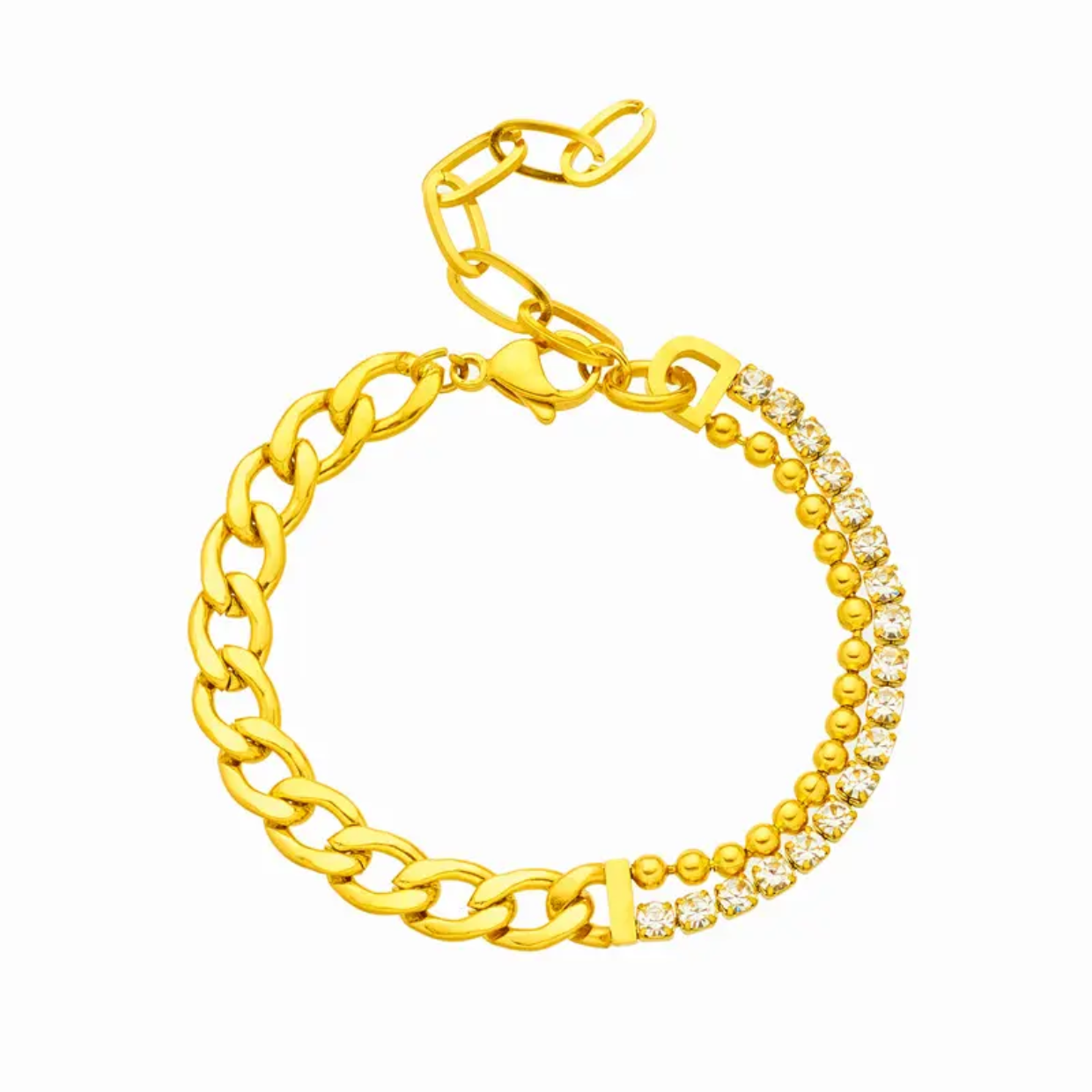 Kariva Dazzle Chain Bracelet – 18K Gold Plated