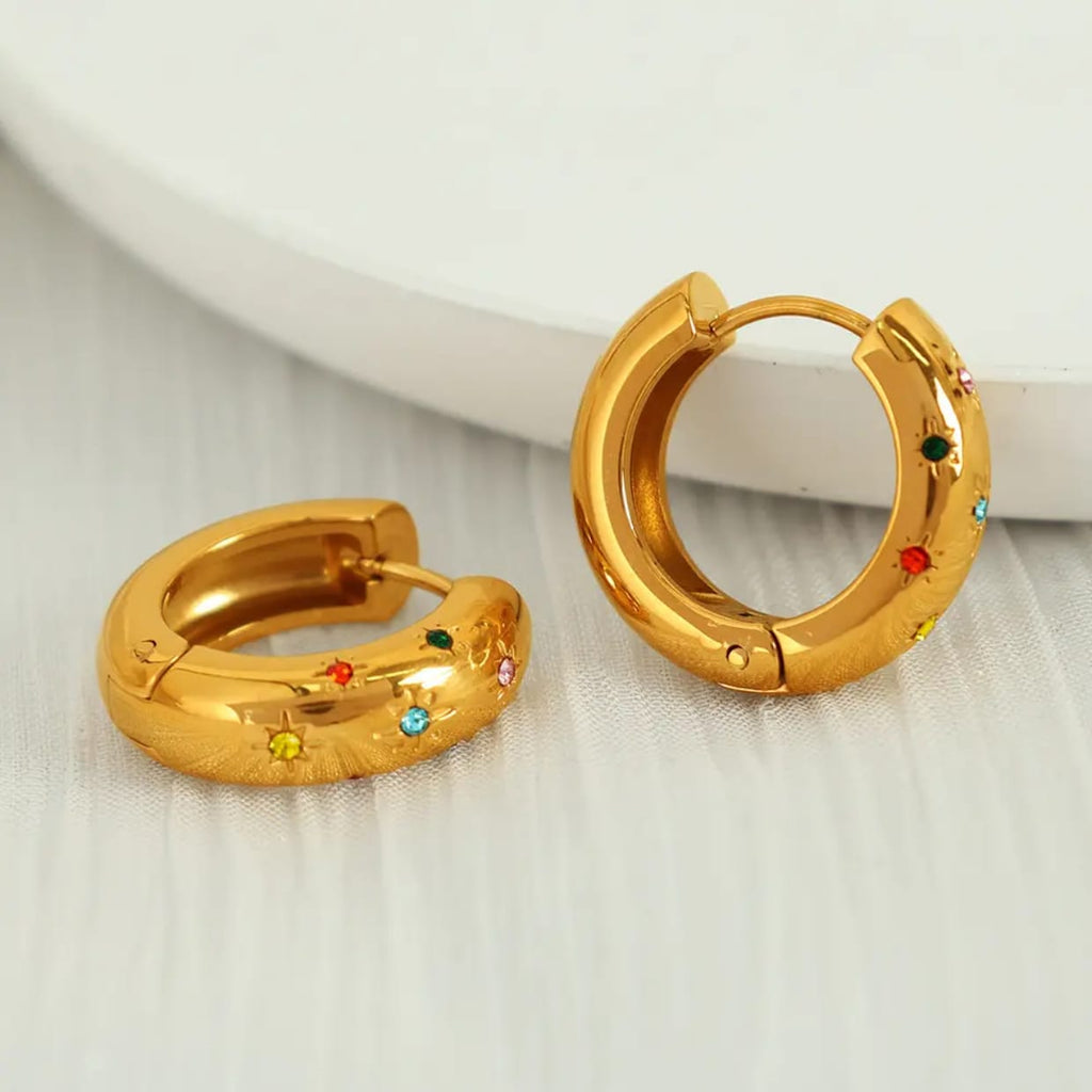 Cleo Luxe Hoops – 18K Gold Plated Classic Hoops | Kariva