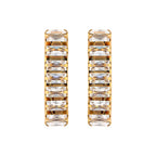 Crowned Edge Hoop Earrings – 18K Gold Plated Royal Hoops | Kariva