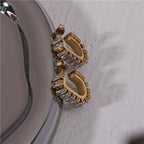 Crowned Edge Hoop Earrings – 18K Gold Plated Royal Hoops | Kariva