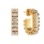 Crowned Edge Hoop Earrings – 18K Gold Plated Royal Hoops | Kariva