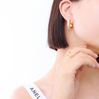 Crowned Edge Hoop Earrings – 18K Gold Plated Royal Hoops | Kariva