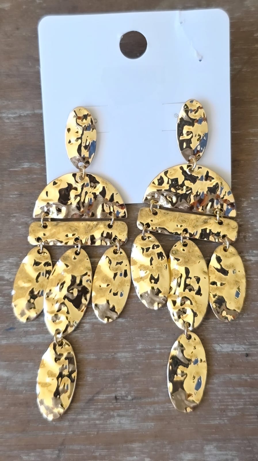 Dreamy gold chandelier earrings by Kariva, 18K gold plated statement jewelry