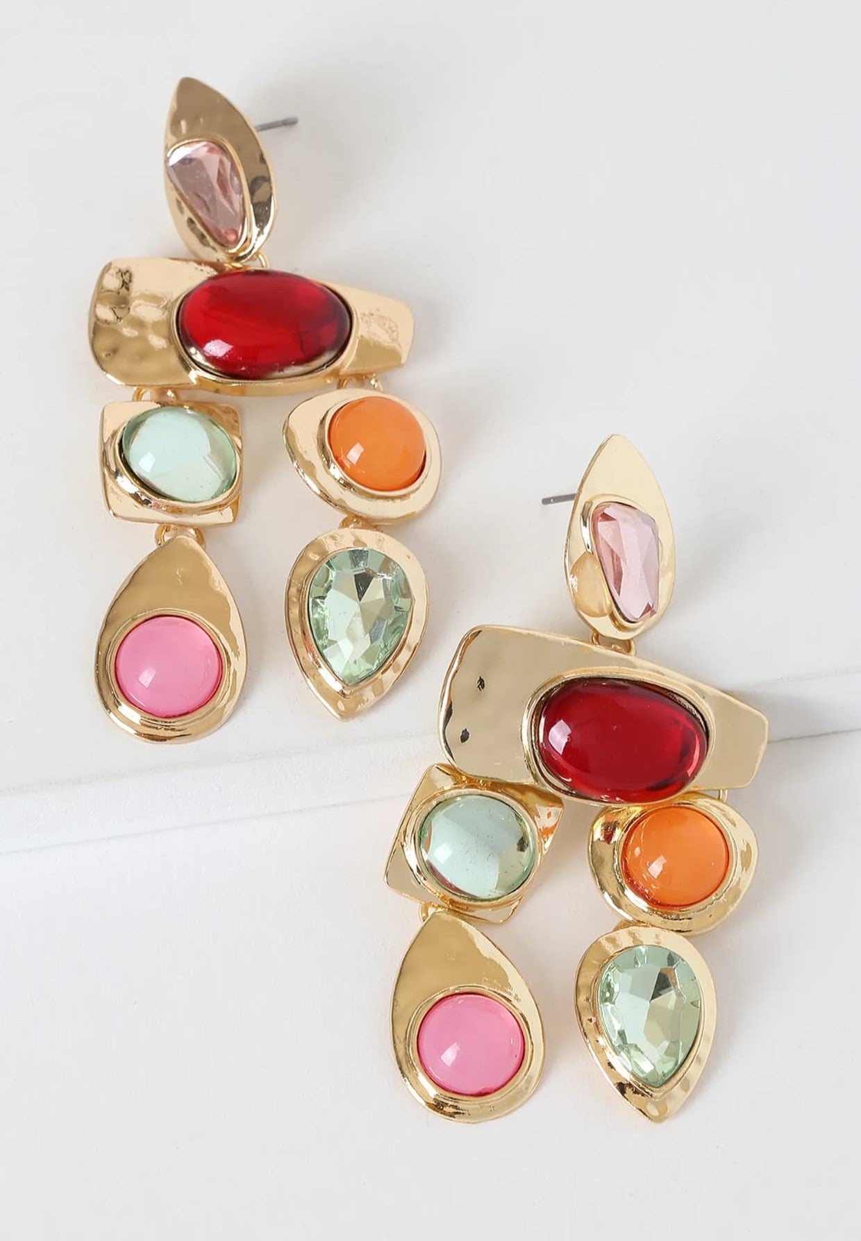 Vivid Bloom Chandelier Earrings – 18K Gold Floral Dangles | Kariva