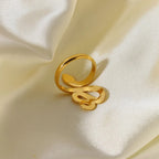 Serpent Twist Ring – Adjustable Snake Ring in 18K Gold | Kariva
