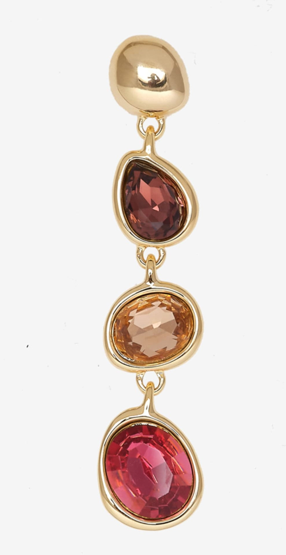 Kariva Sunset Cascade Earrings in 18K gold-plated finish with dangle design