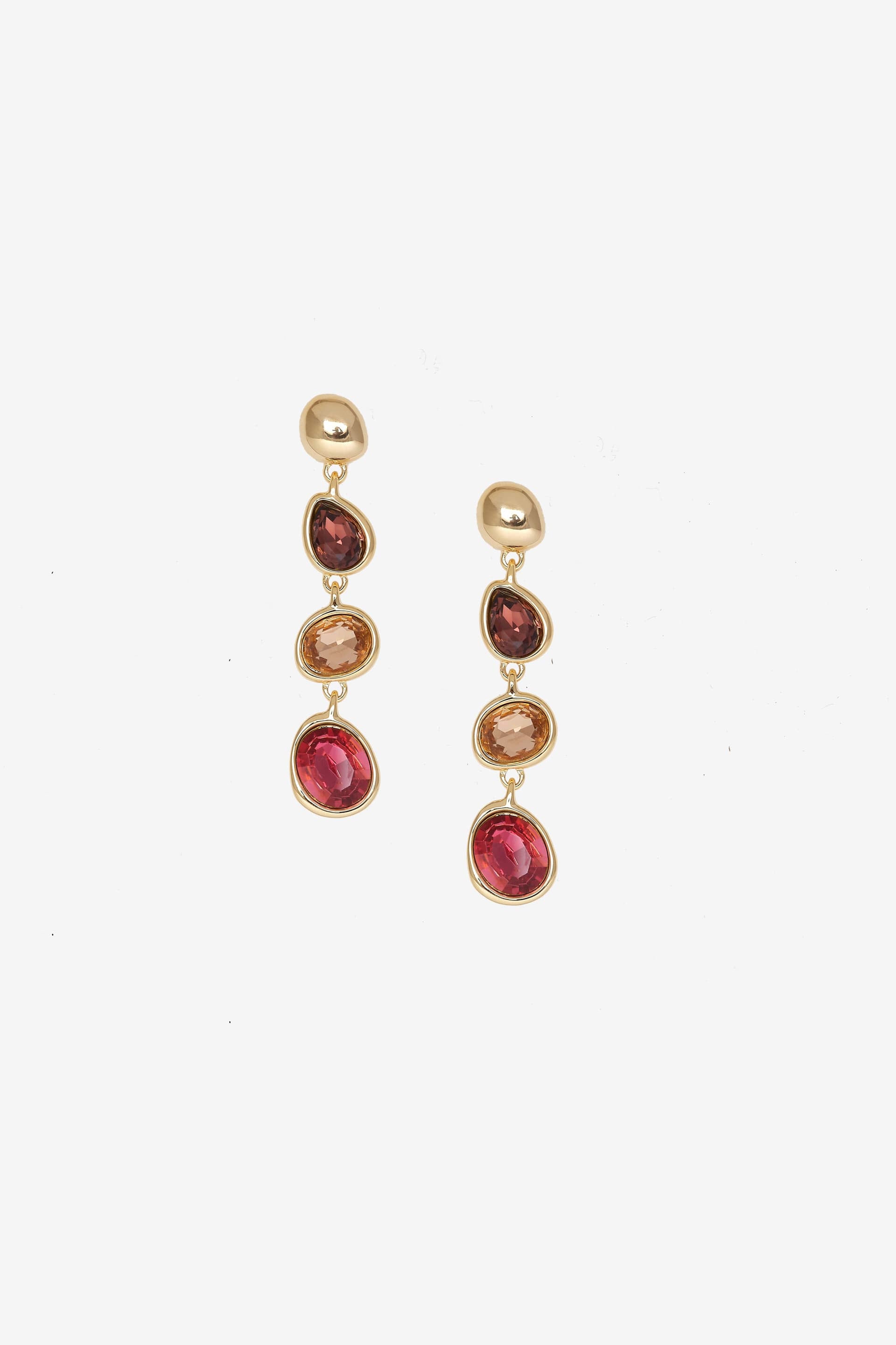 Kariva Sunset Cascade Earrings in 18K gold-plated finish with dangle design